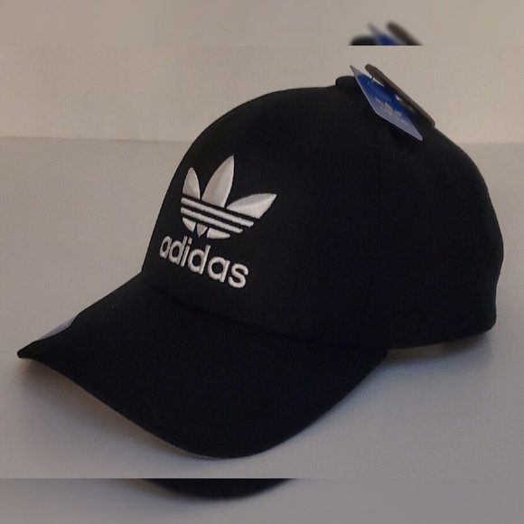 ADIDAS ORIGINALS SNAPBACK HAT MEN'S ADJUSTABLE EMBROIDERED WHITE LOGO BLACK OS - Picture 5 of 10